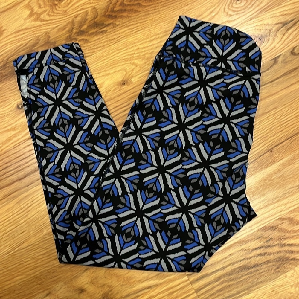 aerie Blue, Gray, and Black Leggings